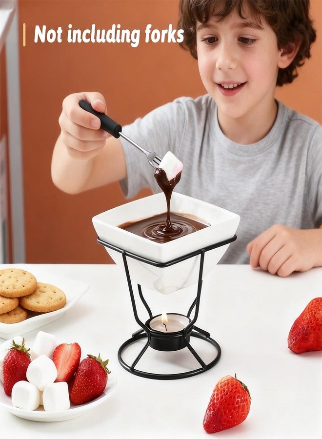 CLEABANKE قطعتان من سخانات الزبدة للمأكولات البحرية، سخانات زبدة سيراميك للشوكولاتة أو الجبن، آمنة للاستخدام في غسالة الصحون، آمنة للاستخدام في الفرن، آمنة للاستخدام في الميكروويف - Image 3